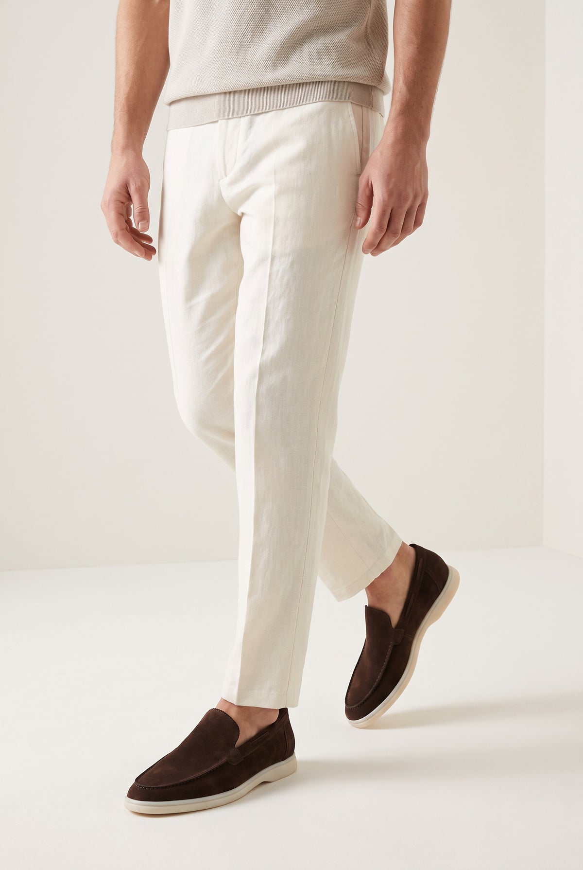 Chocolate Yacht Loafer - worn, walking