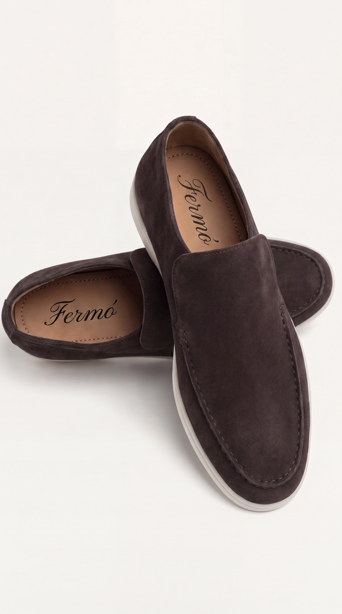 Mocassin citadin Amalfi en daim marron