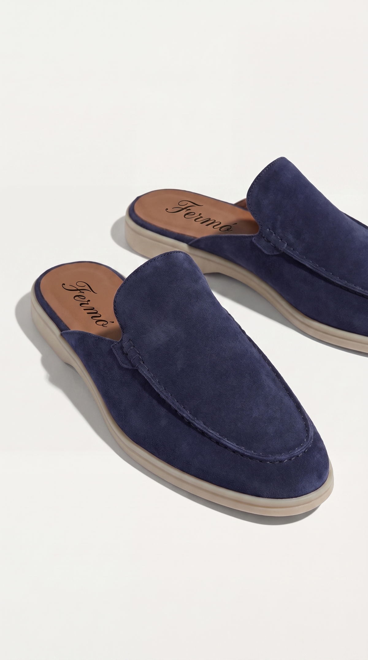 Yacht-Wildleder-Mule Marineblau