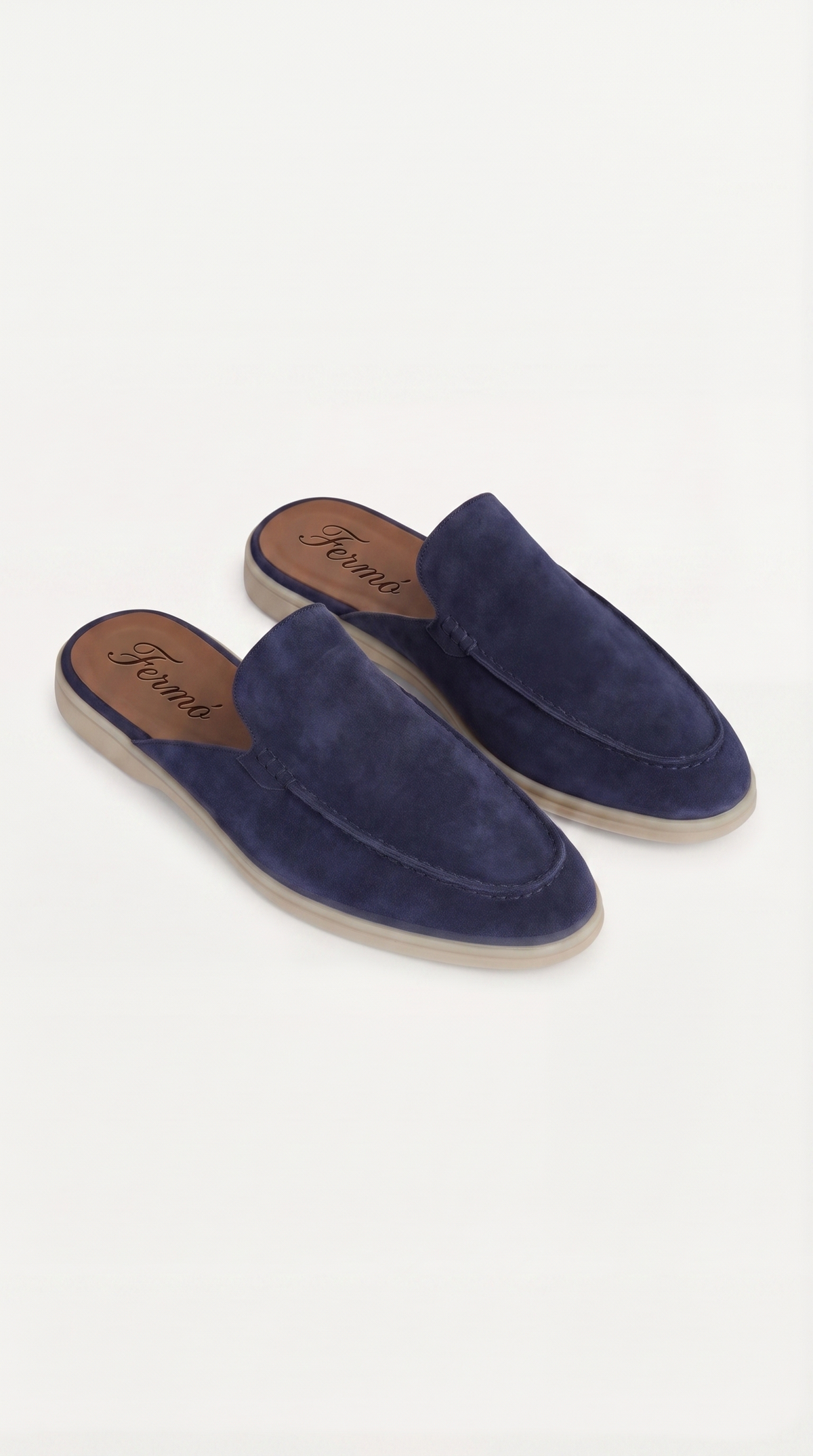 Yacht-Wildleder-Mule Marineblau
