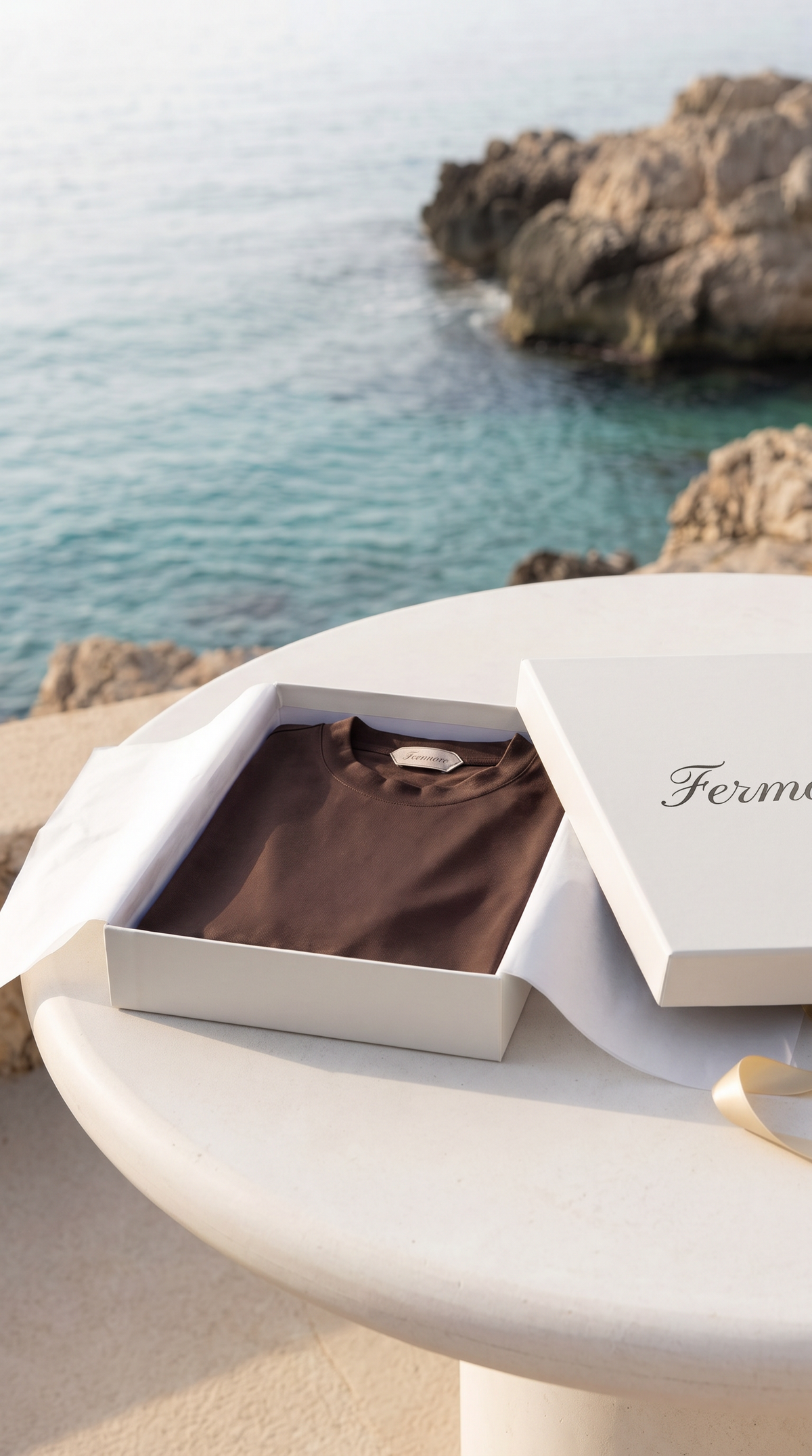 Portofino Langarm-T-Shirt Braun