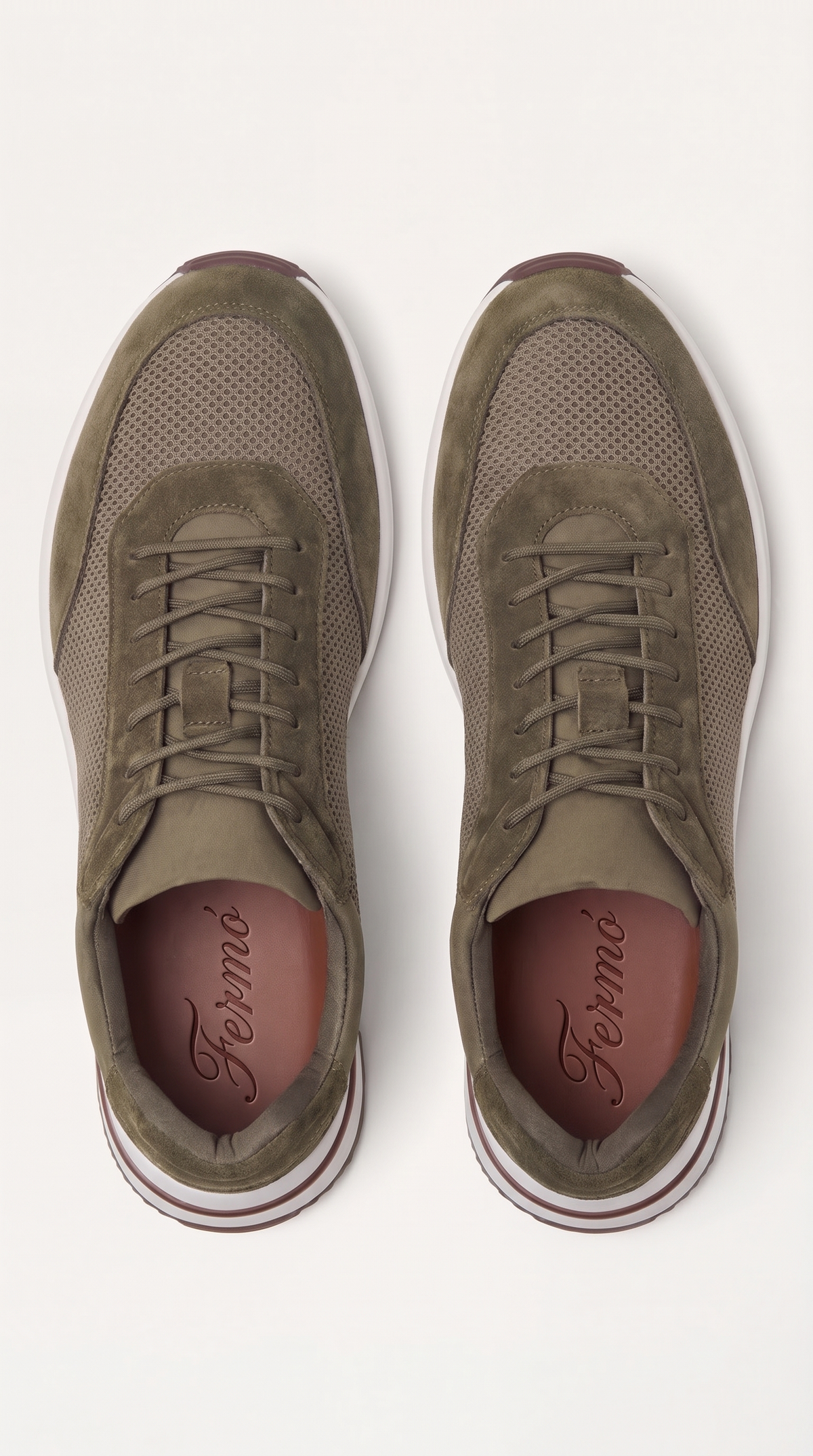 Tênis casual de camurça Portofino verde-oliva
