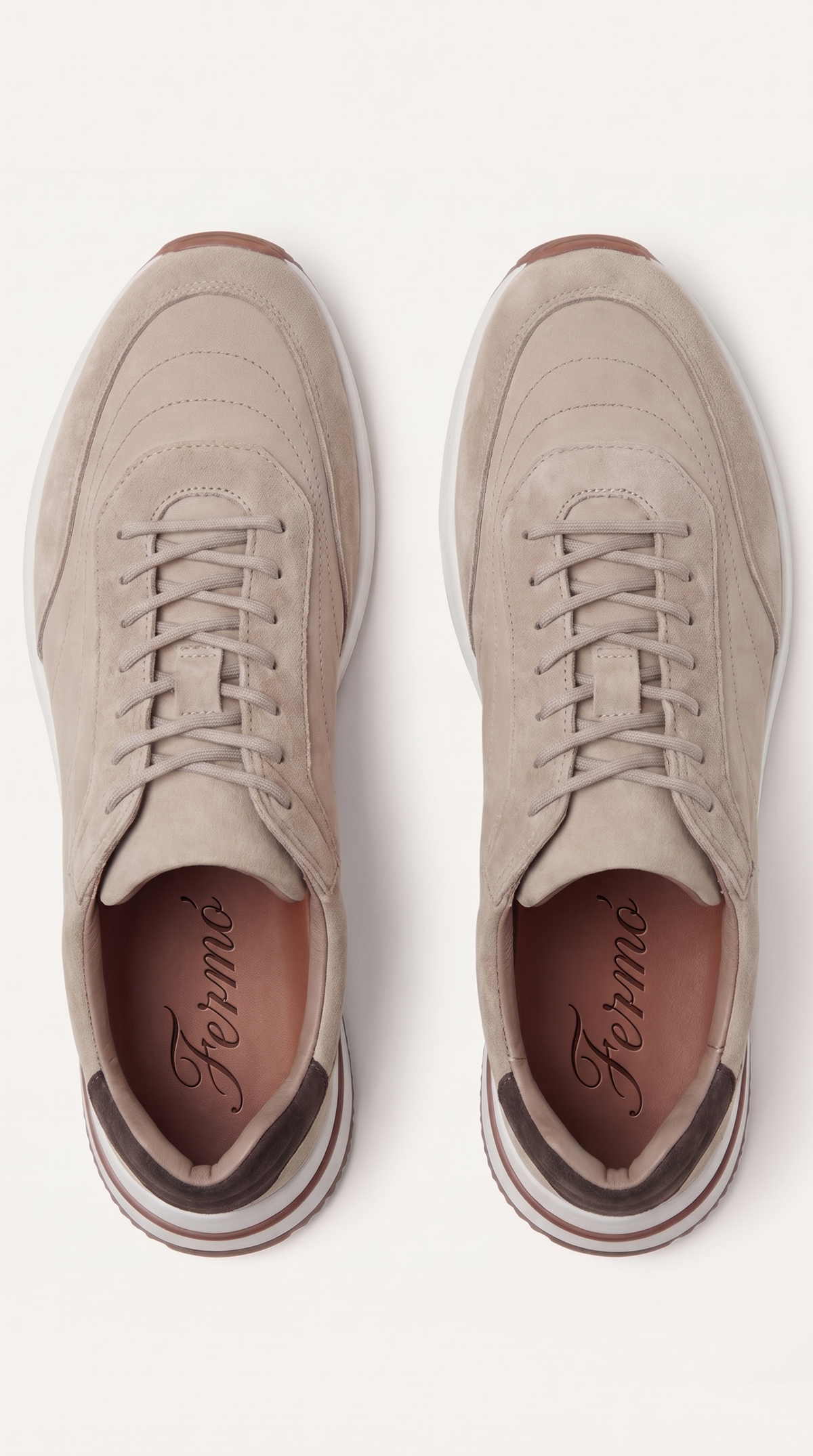 Baskets en daim Portofino beiges
