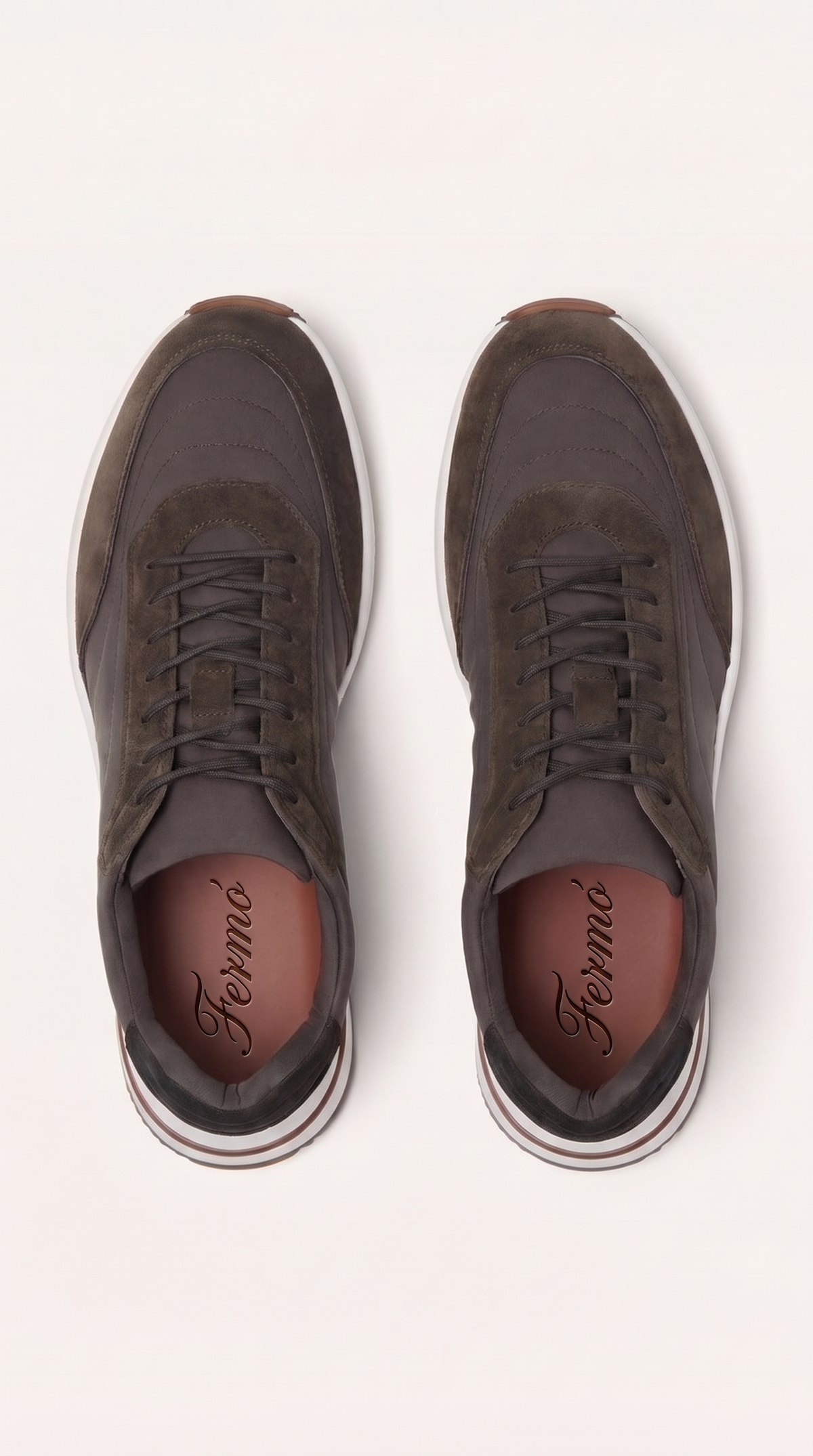 Baskets en daim Portofino marron