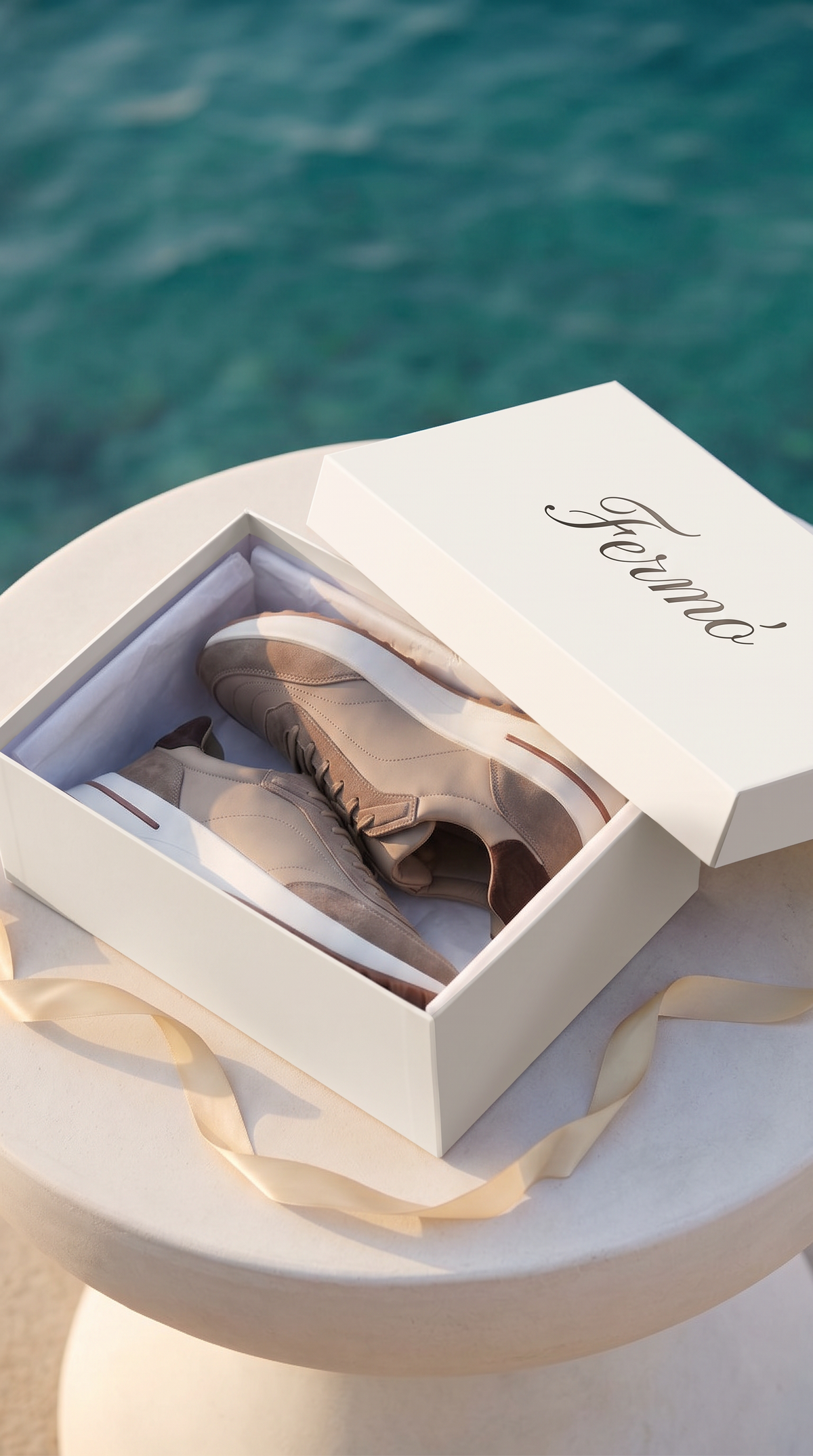 Sneaker in suede Portofino Grigio cenere