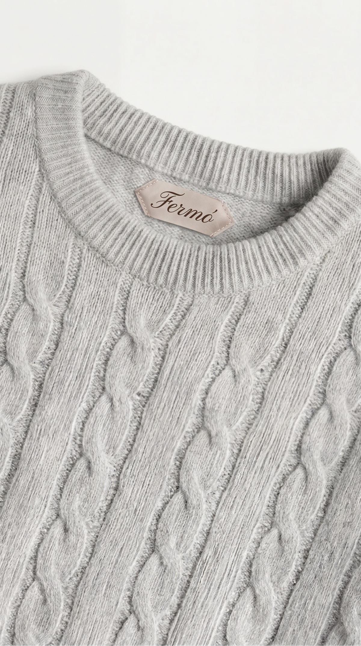 Girocollo in cashmere Como Grigio chiaro