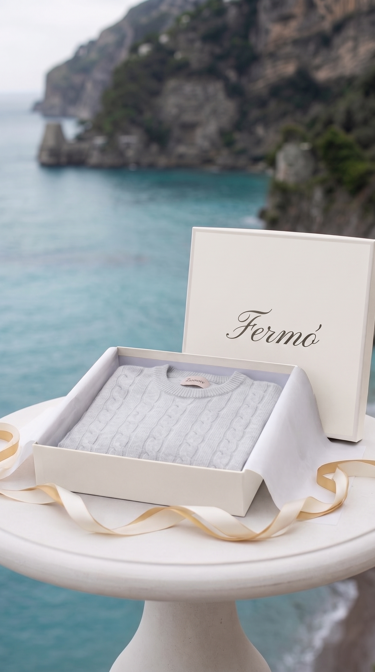 Girocollo in cashmere Como Grigio chiaro