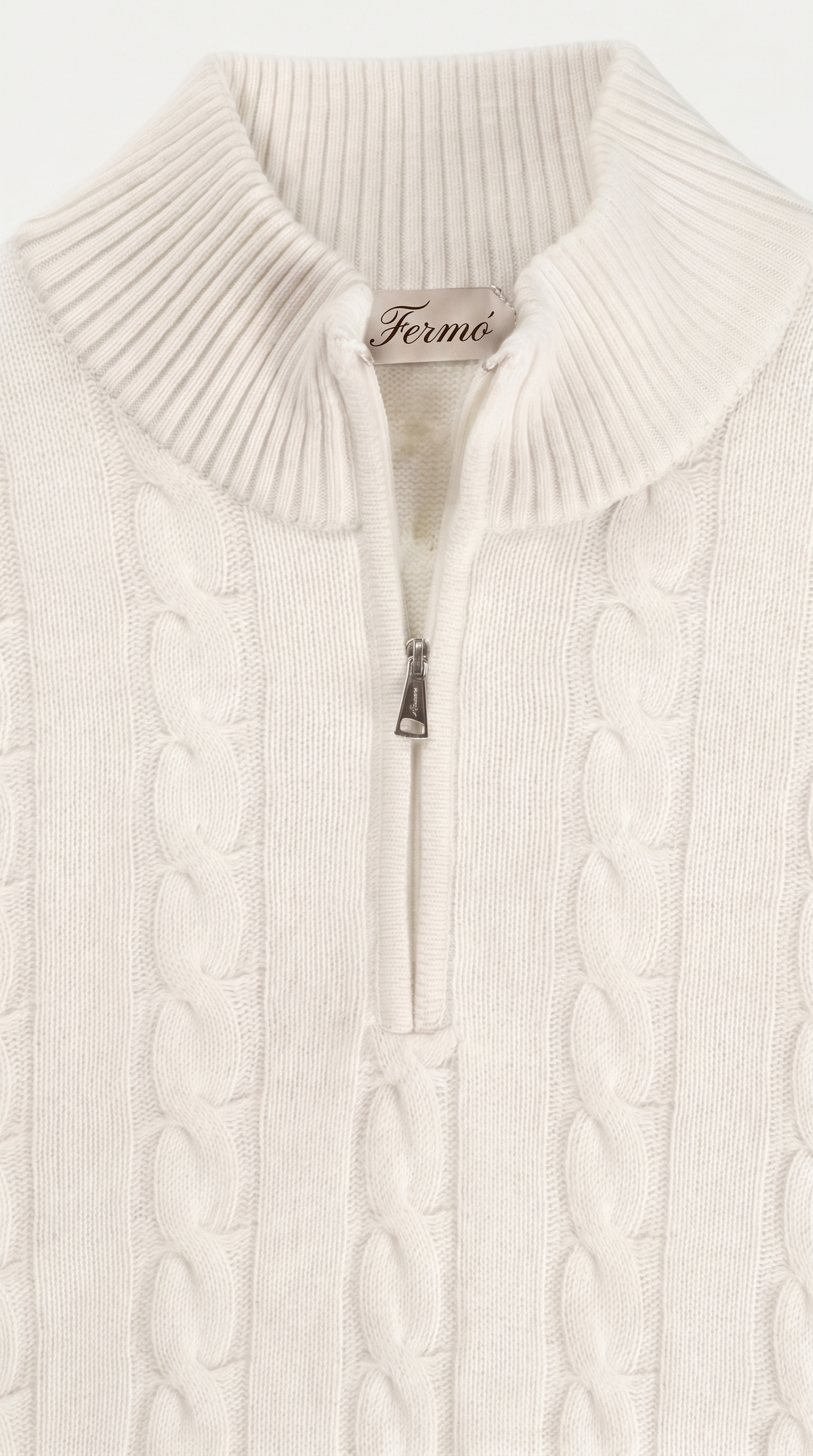 Como Cashmere Quarter Zip Beige