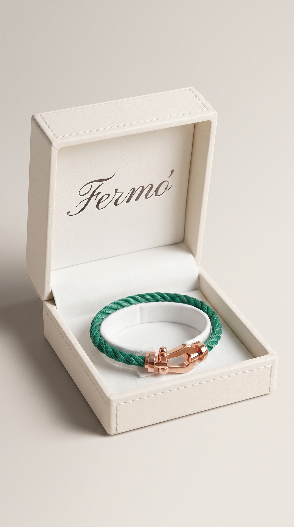 Fermó Yacht Bracelet Green/Rose Gold
