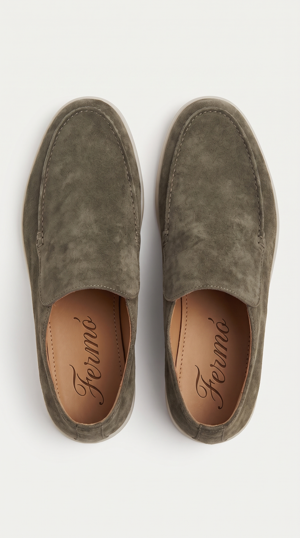 Amalfi suède cityloafer donker taupe