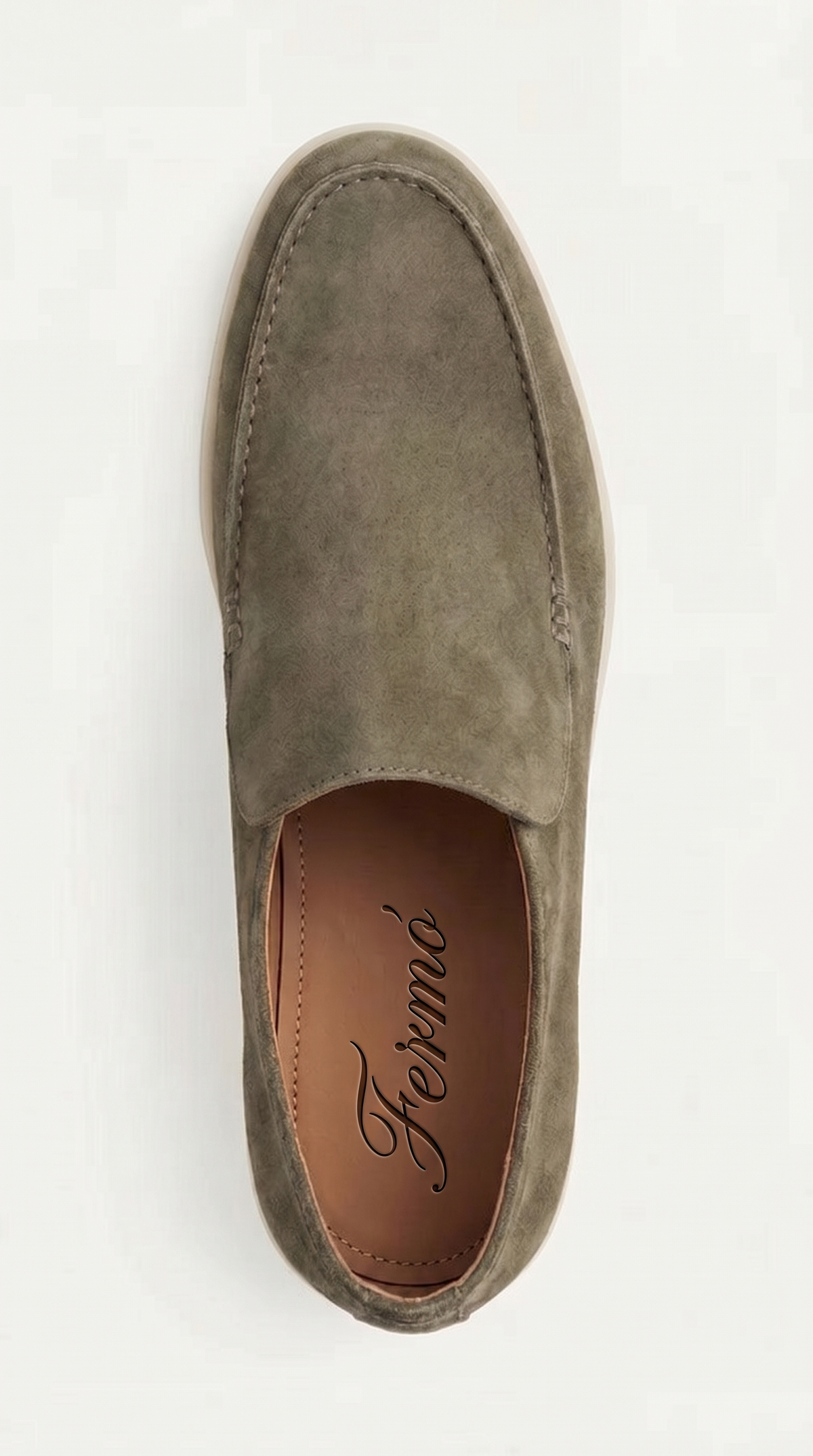 Amalfi suède cityloafer donker taupe