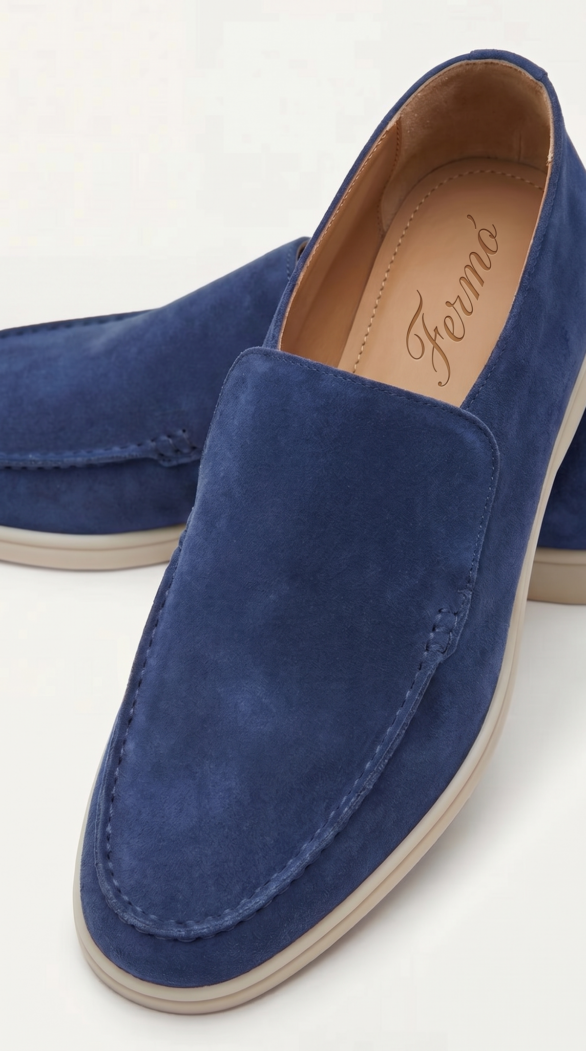 Mocasín urbano Amalfi de ante azul real