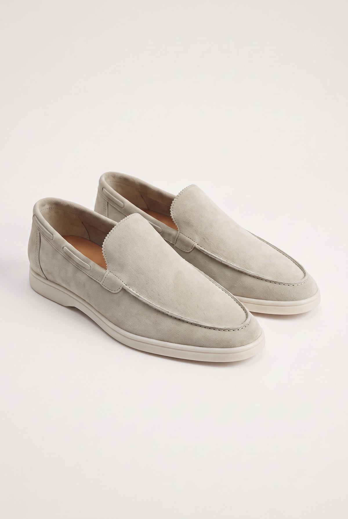 Pale Sage Yacht Loafer - pair, three-quarter view
