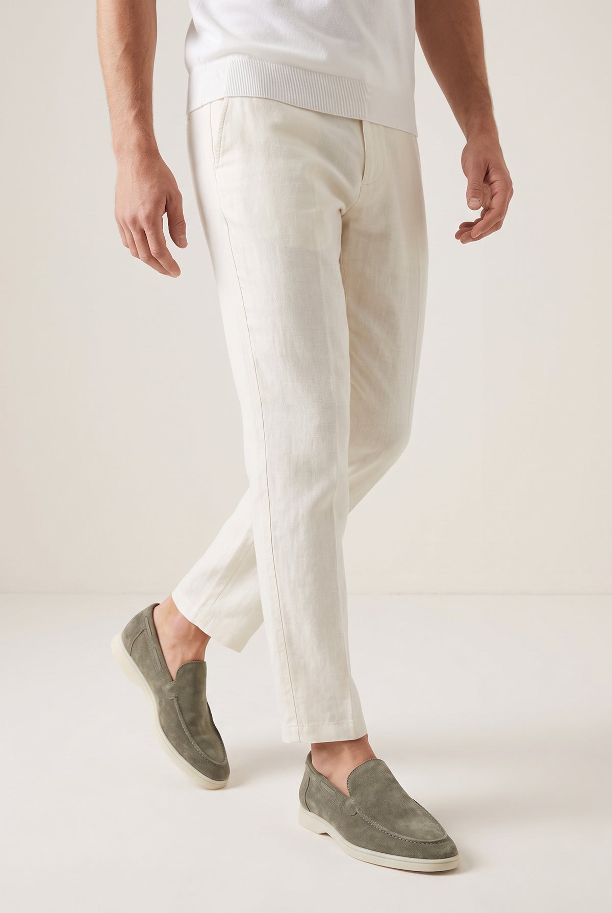 Pistachio Yacht Loafer - worn, walking
